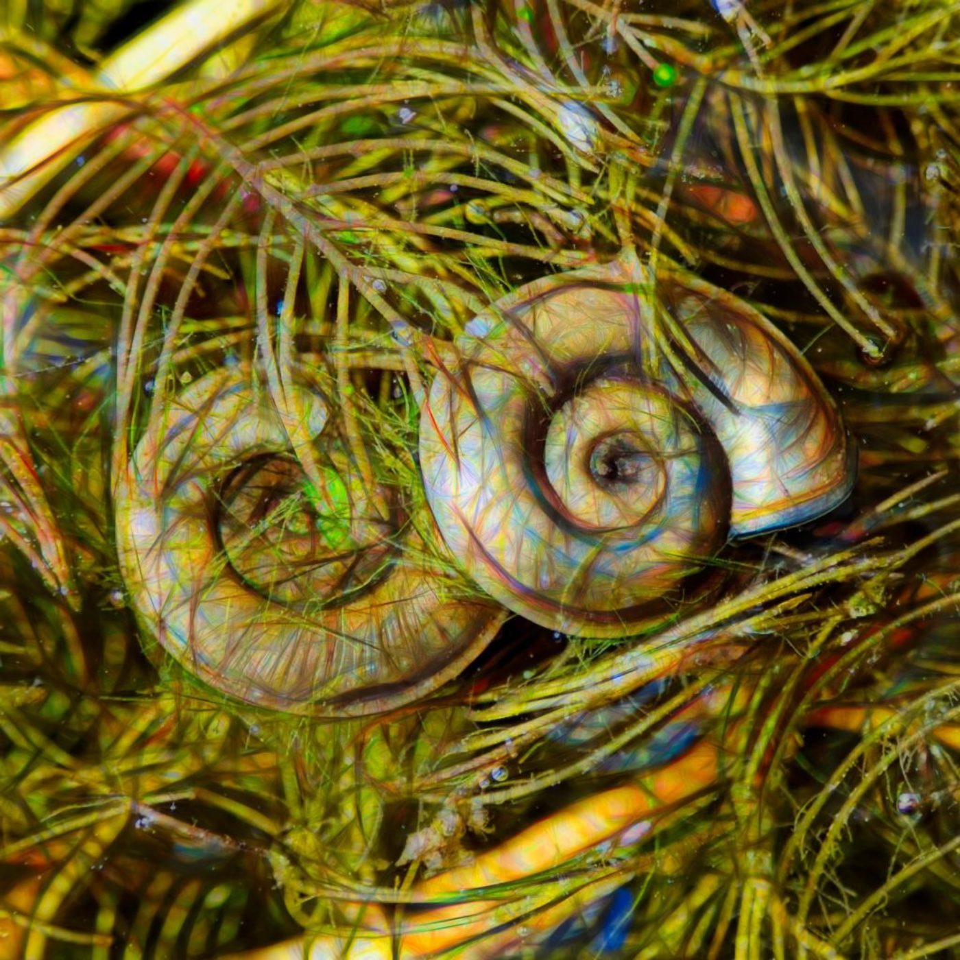 nature. electrified. - fauna - glanzschnecke - aegopinella nitidula - retinella nitidula - glass snail - かたつむり